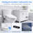 Smart Bidet Seat with Radar Auto Open/Close, Instant Heating, Warm Wash & Dry, LED Display, Side Knob Control