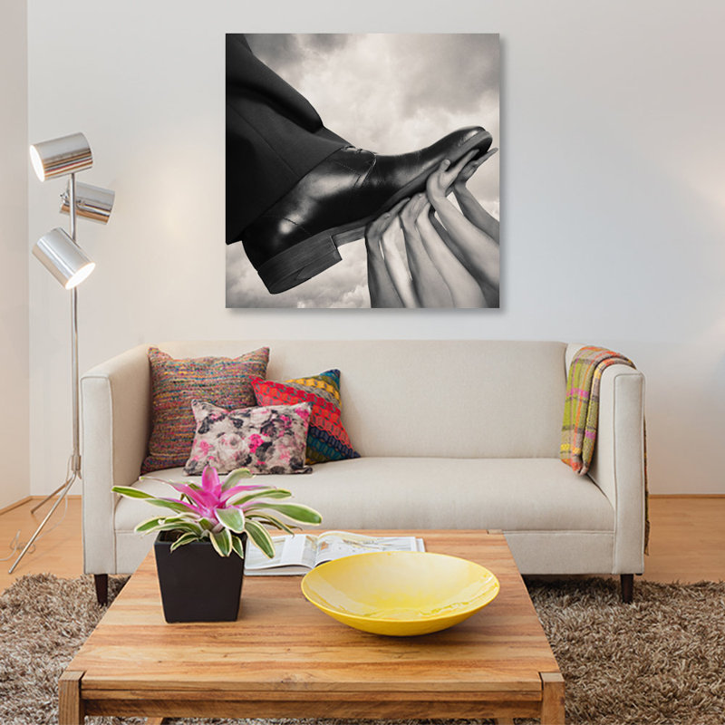 «United», impression sur toile, H 37 po x l 37 po x P 1,5 po, Toile tendue, Pas de tapis