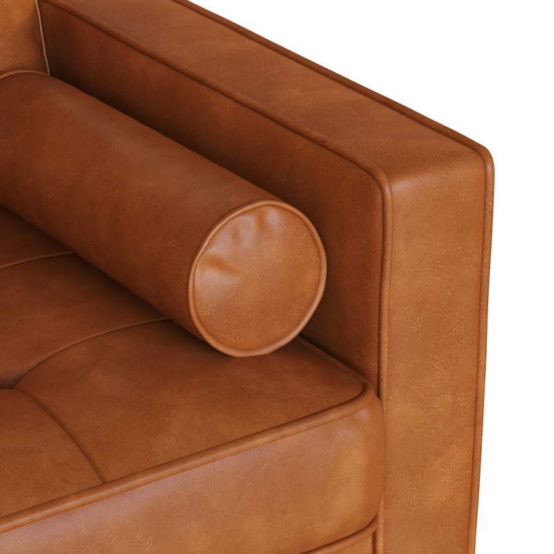 Fauteuil Geo, Cuir végétal brun clair