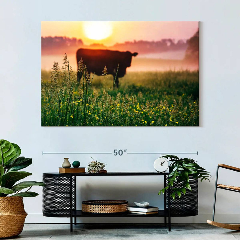 Alvord Cow Sunrise, H 34 po x l 51 po