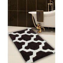 Pullum Rectangle 100% Cotton Non-Slip Regency Bath Rug Alcott Hill Color: Beige, Size: 36 x 24