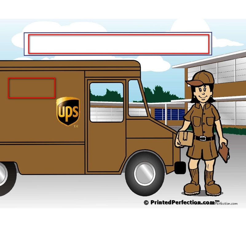 Personalized UPS Driver Female Small Spinning Key Chain, Yes