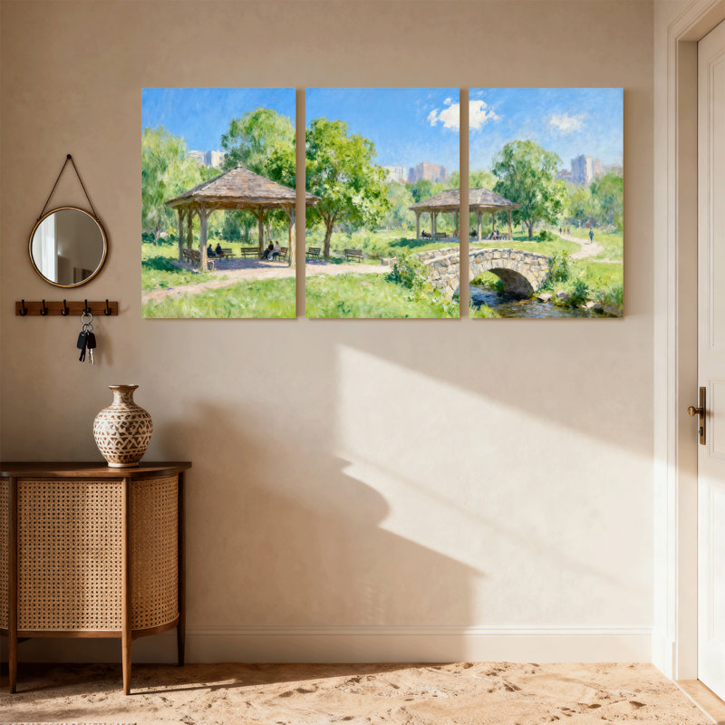 Ensemble de 3 toiles d'art urbain, H 30 po x l 60 po