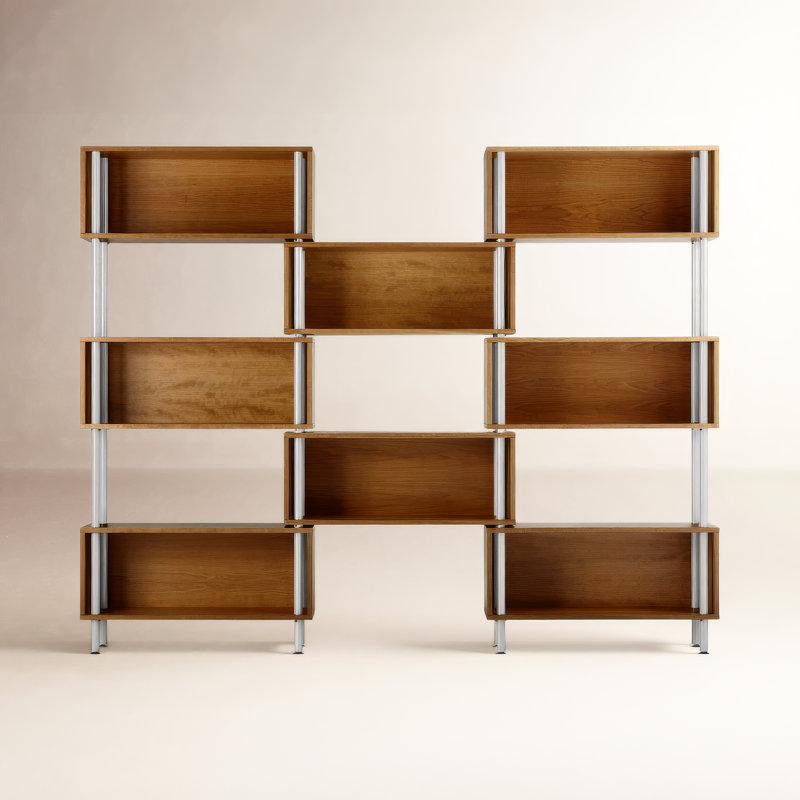 Chicago Bookcase, Steel/Walnut