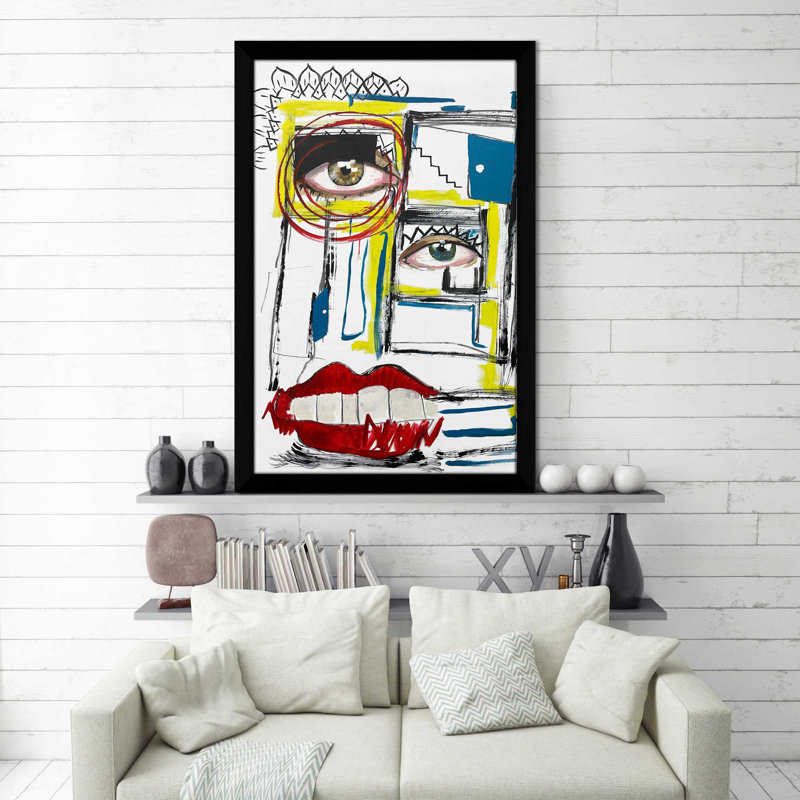 Broken (Vertical) par Cassie Studios - Peinture, H 27,5 po x l 21,5 po x P 0,75 po, Cadre noir