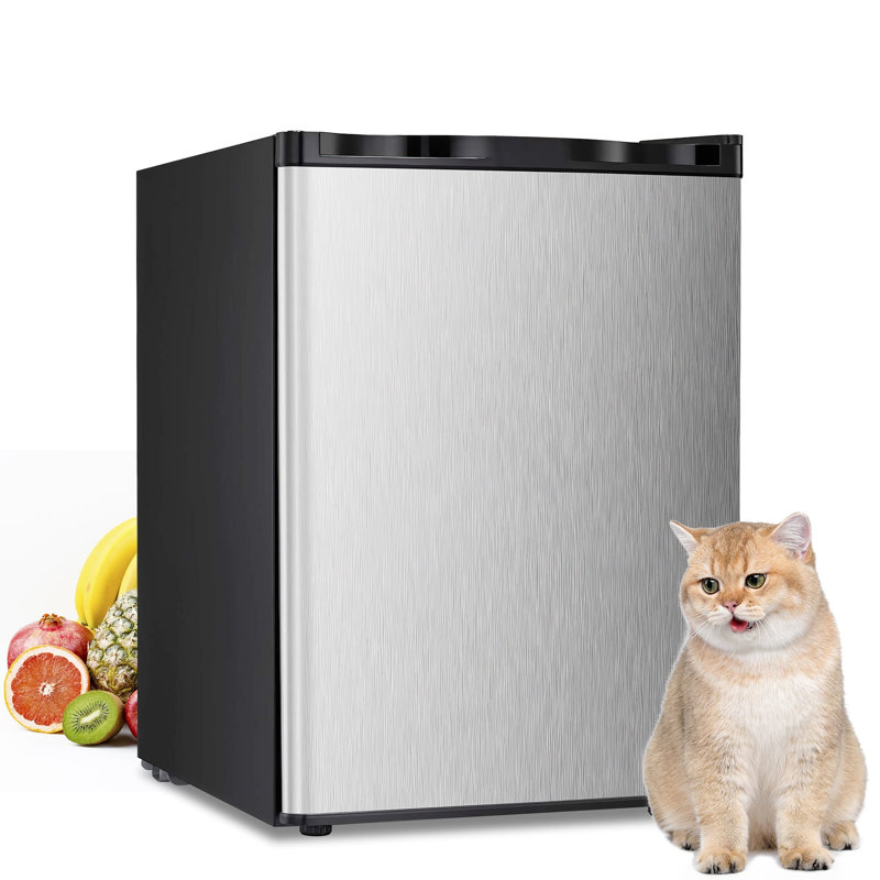 2.1 Cu.Ft Ultra-Compact Upright Freezer - 7-Temp Control, Reversible Door, Removable Shelves, Stainless Steel Finish,(Perfect for Dorm/Home/Office)