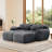 80.3" U-Shaped 2-Seater Sofa with Ottoman-1179950352
