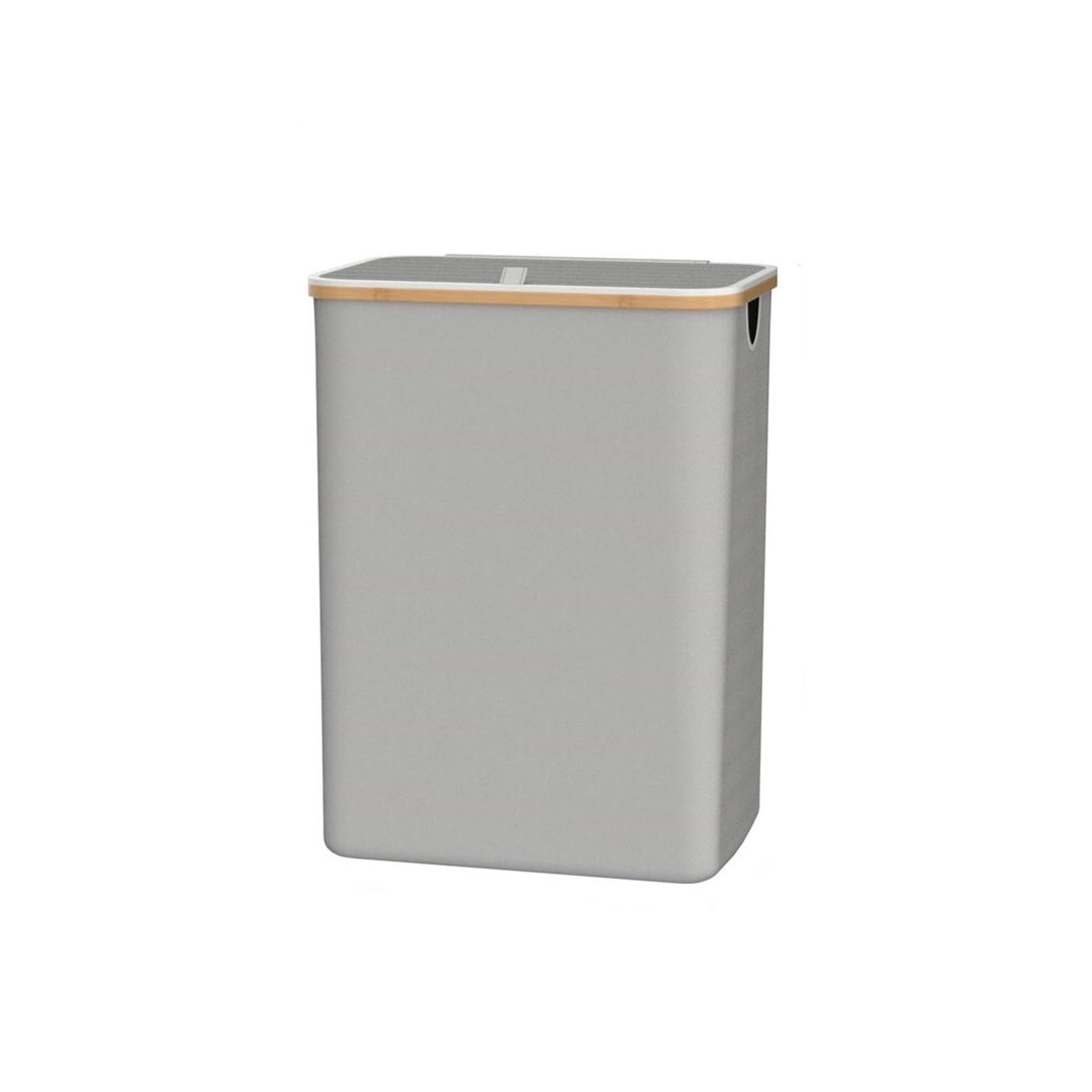 150L Large Triple Laundry Basket With Lid And Removable Bags,Foldable,Water Resistant,Grey