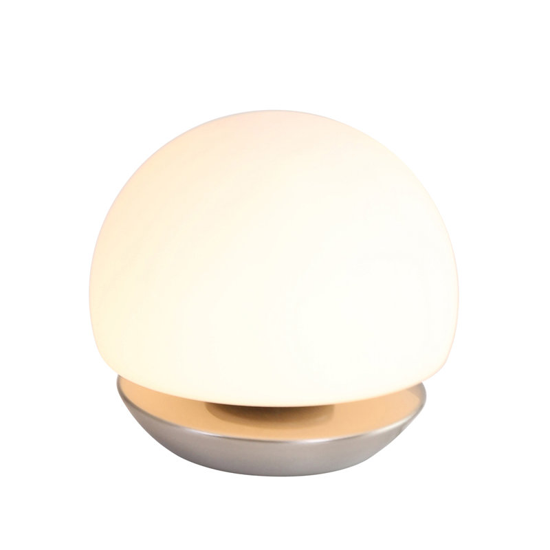 Dirleton Metal Globe Lamp, Matt brushed nickel