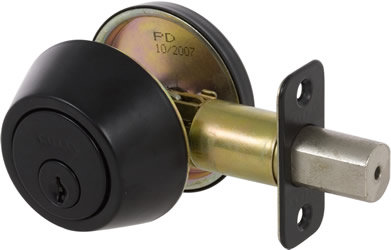 Callan by Delaney Single Cylinder Deadbolt in Matte Black, Black