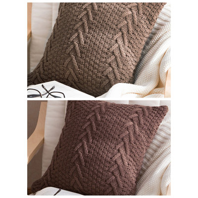  (Housses avec inserts) Ensemble de 2 coussins décoratifs en forme de V d'une couleur de 18 po x 18 po