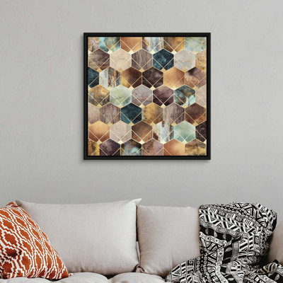 «Natural Hexagons and Diamonds», reproduction d'impression sur toile