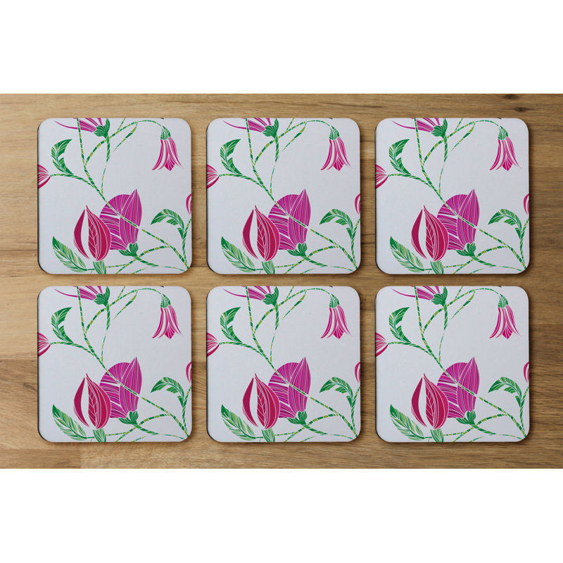 Square 6 Piece Coaster Set