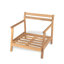 Fauteuil club de patio en bois d'acacia avec coussin résistant à l'eau (1 pièce)