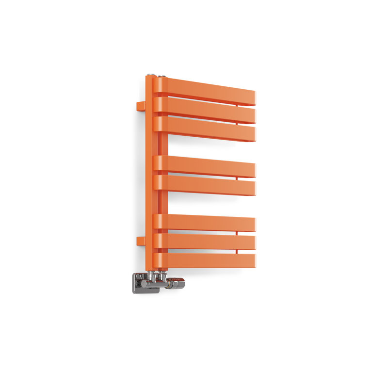 Warp S, Heated Towel Rail, Orange, 65.5cm H  x 50cm W x 11.2cm D