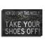«Take Your Shoes Off» par Cindy Jacobs, art mural en métal-180289585