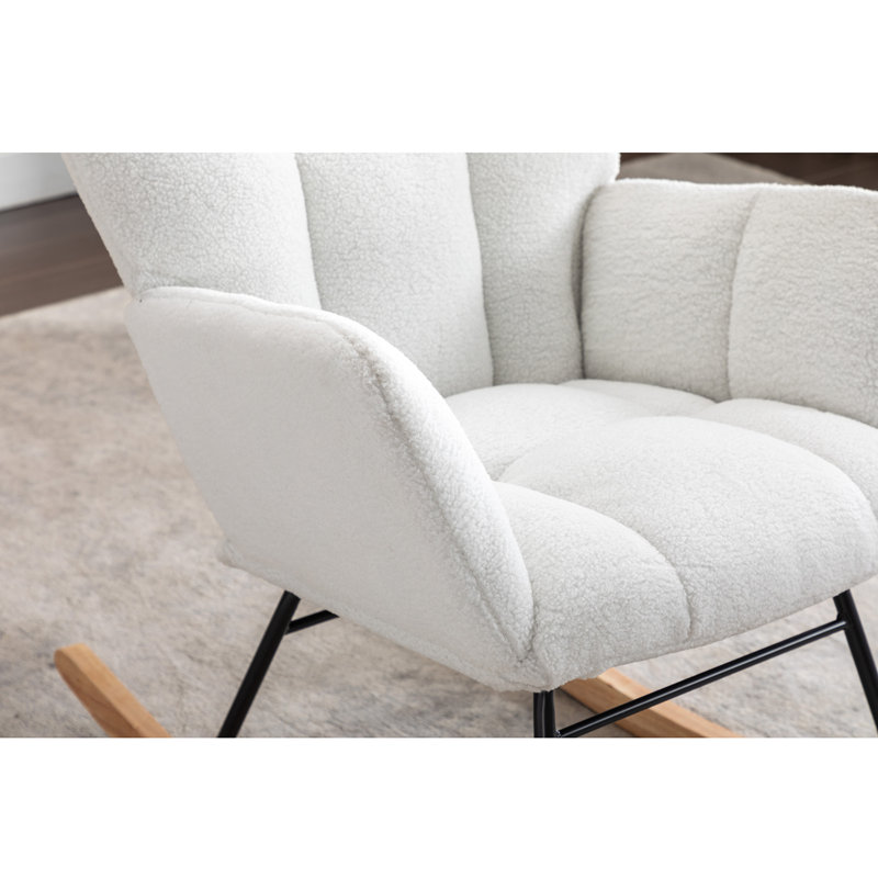 Fauteuil à bascule Teddy, Blanc