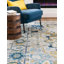 Tapis gris en polypropylène tissé à la machine Ikat-1461581001