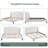 Cocoon King Size Upholstered Platform Bed with Wingback Headboard - Beige Fabric, Solid Wood Legs & Noise-Free Design, 500 lb Capacity