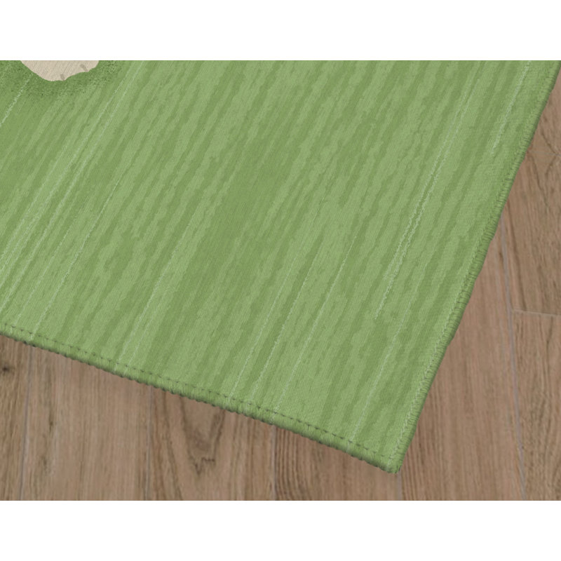 Tapis vert SNOW LEO par Everly Quinn, Rectangulaire 3 pi x 5 pi