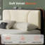 Lit plateforme capitonné en velours Dorrough-1308040333-1298385658