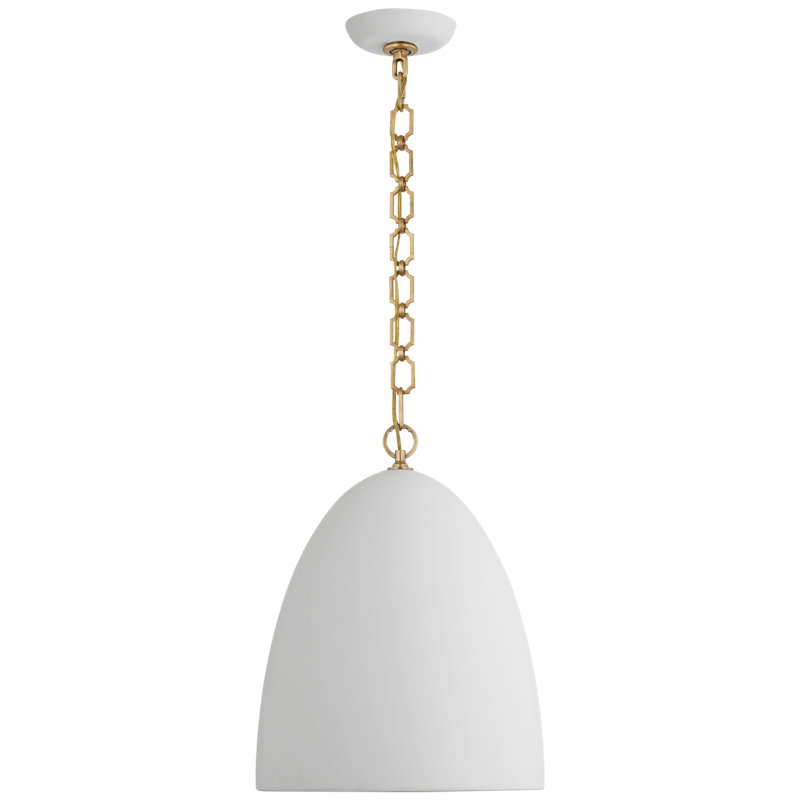 Elliot Medium Dome Pendant in Matte White