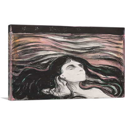 «Lovers in the Waves 1896» par Edvard Munch, reproduction d'art sur toile tendue