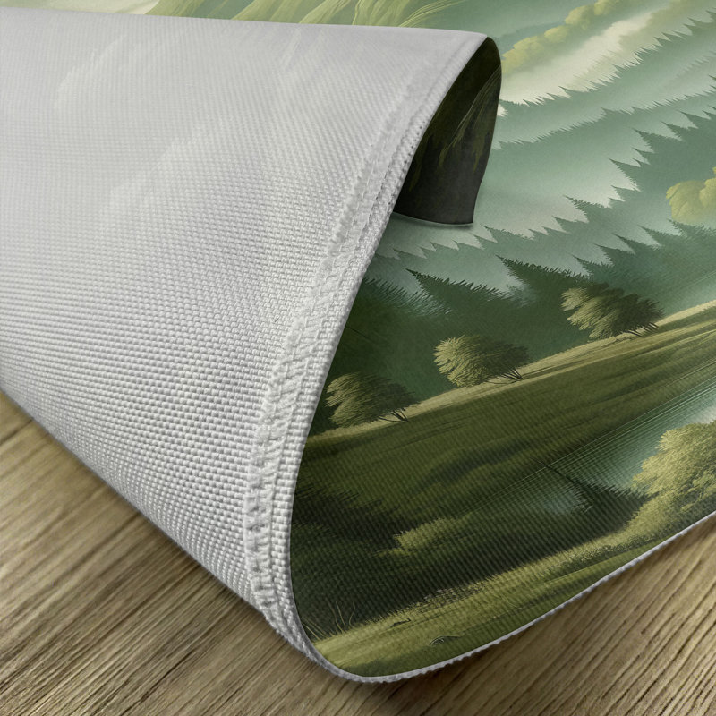 Polyester Slate Brown Teal Rectangle Placemat