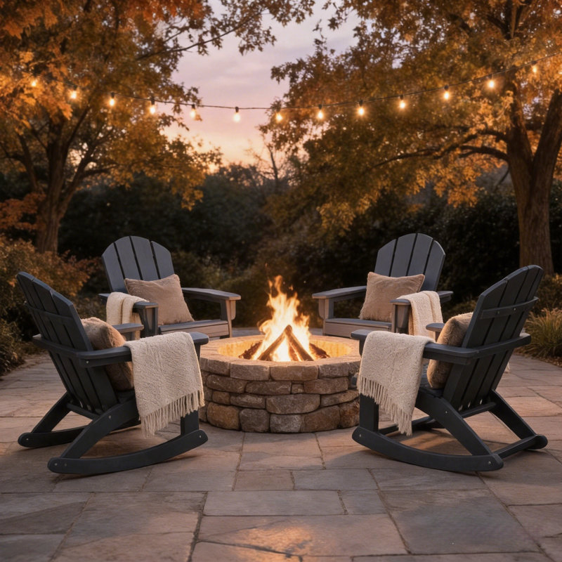 Chaise Adirondack en HDPE, Gris