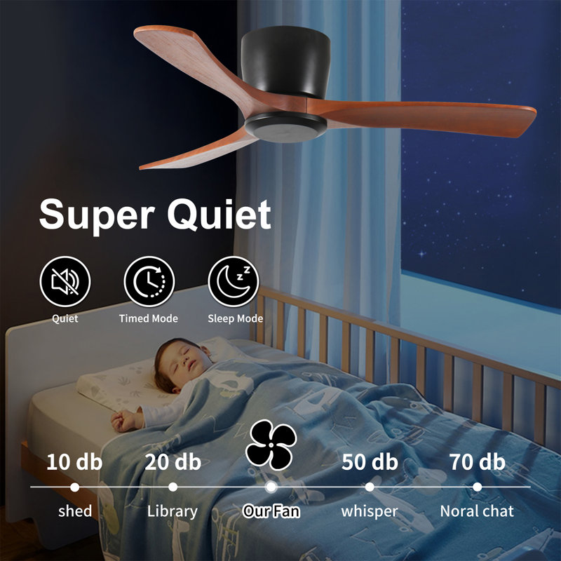 42 Inch Ceiling Fan No Light With Remote Control