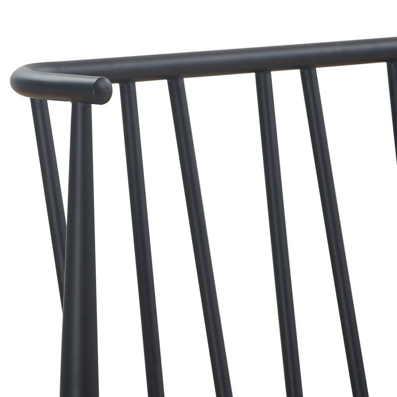 Stella Black Metal King Bed Frame with Slats