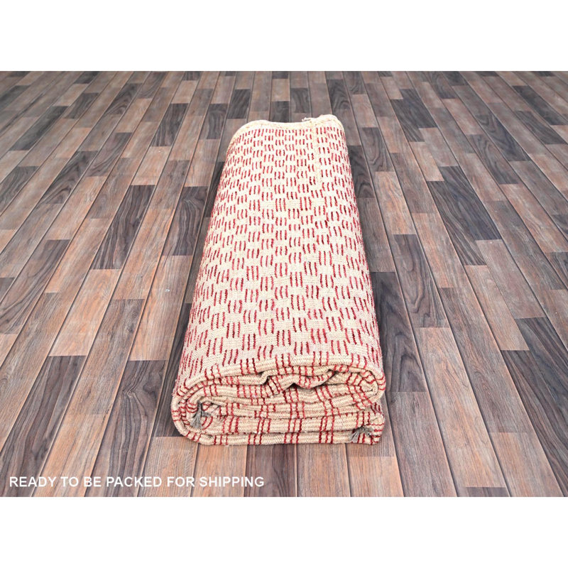 Khamchand One-of-a-Kind 9'1" X 12'5" New Age Wool Area Rug Red