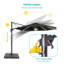 Parasol en porte-à-faux éclairé avec manivelle 132 po Eirlys-304110514