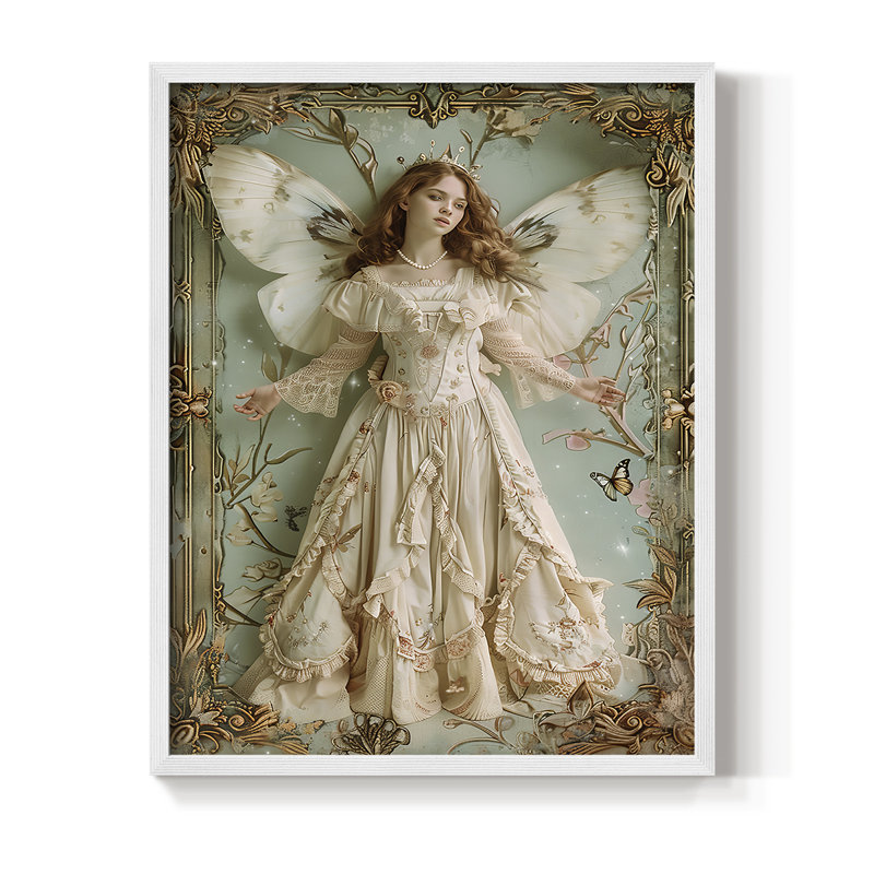WOMEN Series CECLXIV - reproduction encadrée de qualité supérieure - prête à être accrochée - aucun clou requis, Blanc