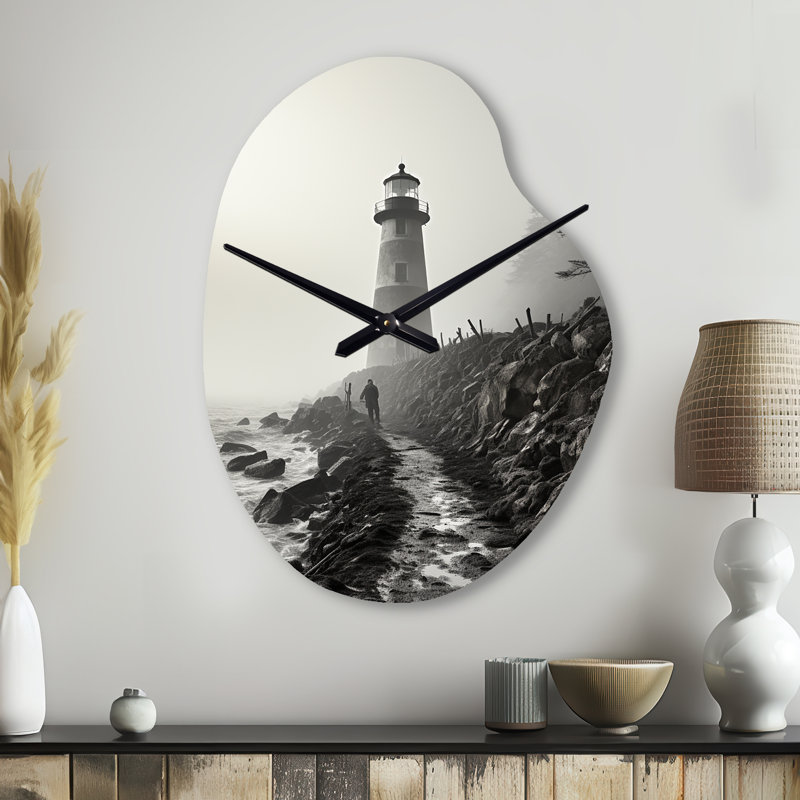 Horloge murale en forme de ciel noir et blanc, Petit
