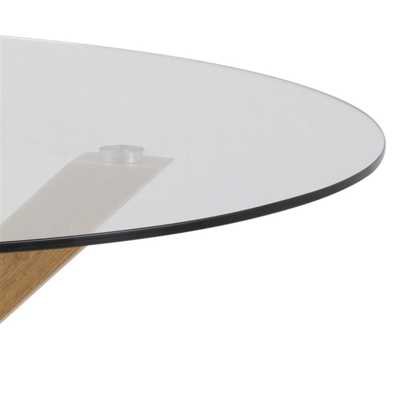 Abdulhaadi Round Glass Top Dining Table
