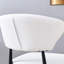 Chaise de salle à manger blanche minimaliste (4) - Dossier incurvé ergonomique pour le confort, rembourrage en éponge à rebond élevé, structure en métal robuste, fonction de glissement, facilité d'assemblage, processus-1653226013-1653226002