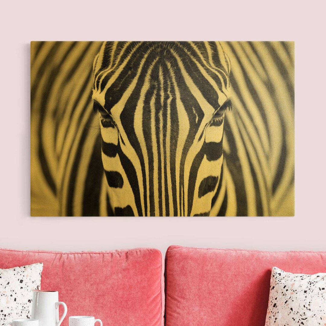 Leinwandbild Zebra-Optik