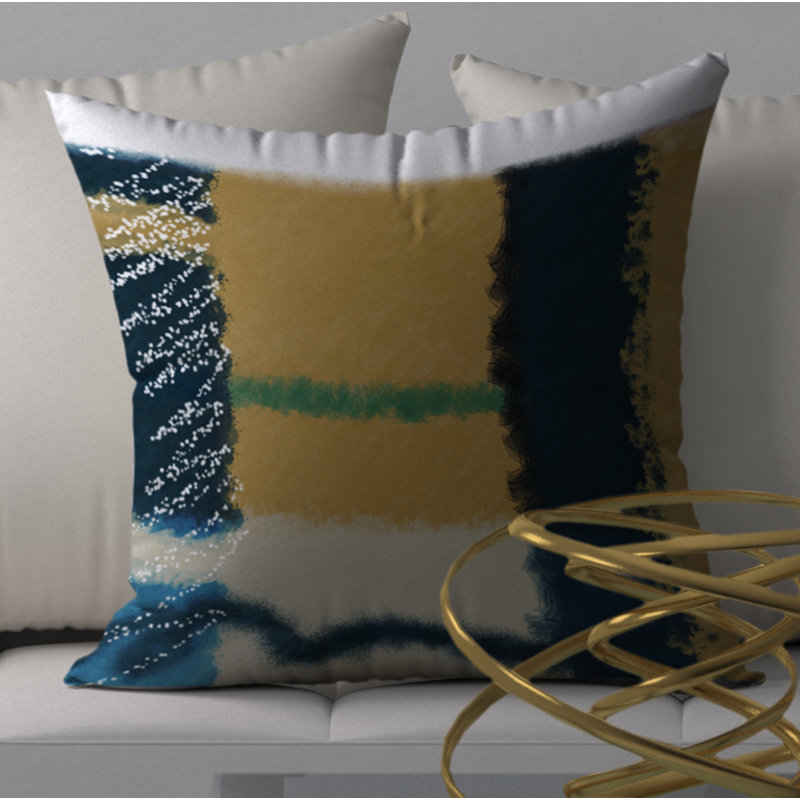 Abstract Reversible Throw Pillow, 24" x 24"