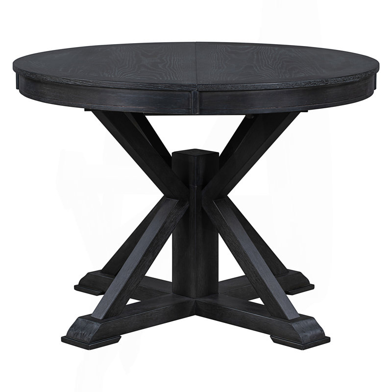 Table de salle à manger extensible rétro avec rallonge, Espresso