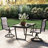 Set of 2 Outdoor Patio 360° Swivel Dining Rocking Chairs - UV Resistant, Padded PVC-coated Polyester Mesh, Rust-Proof Steel Frame, 400 Lb Capacity-1537225015-1537225012