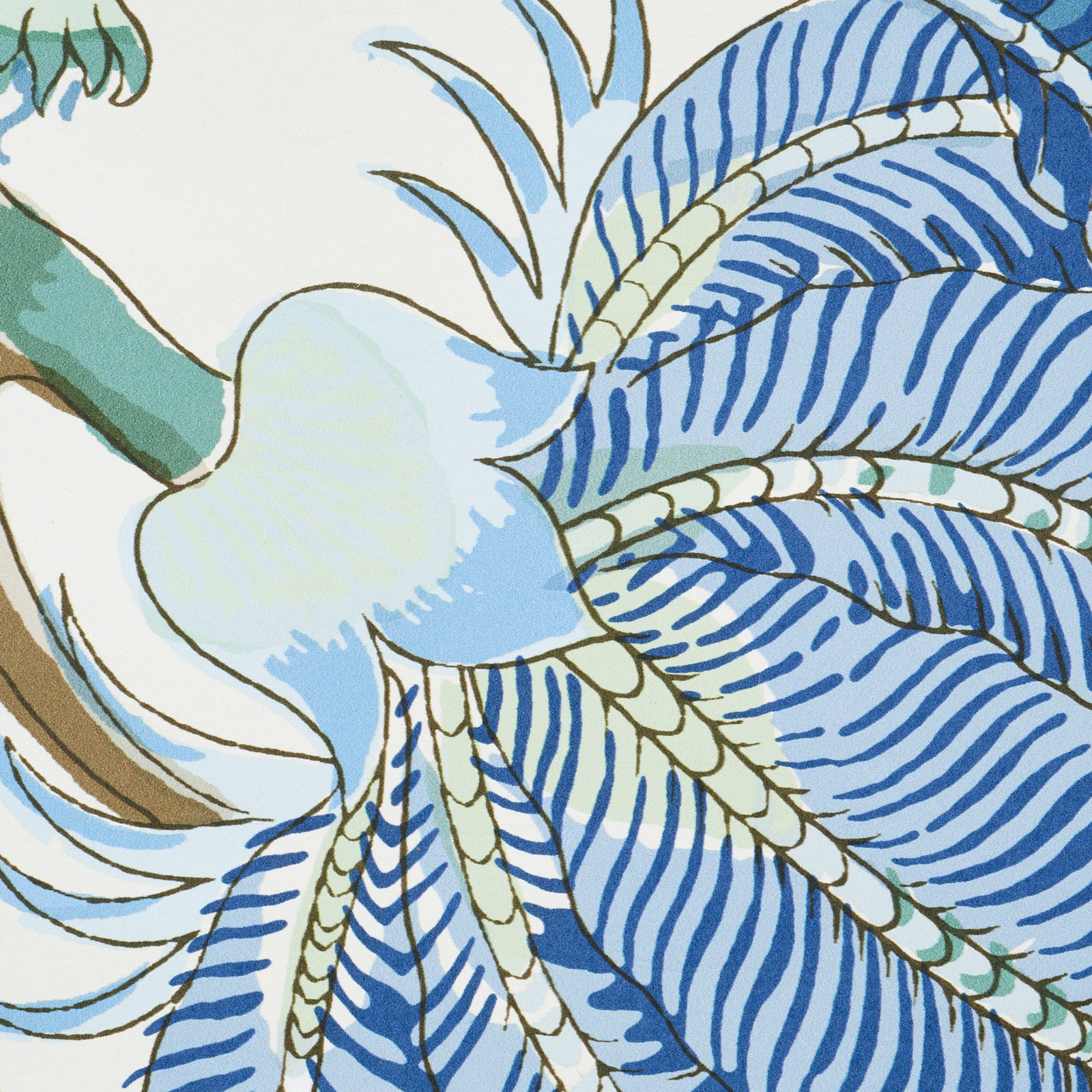 Indian Arbre Wallpaper Roll, Peacock/Emerald