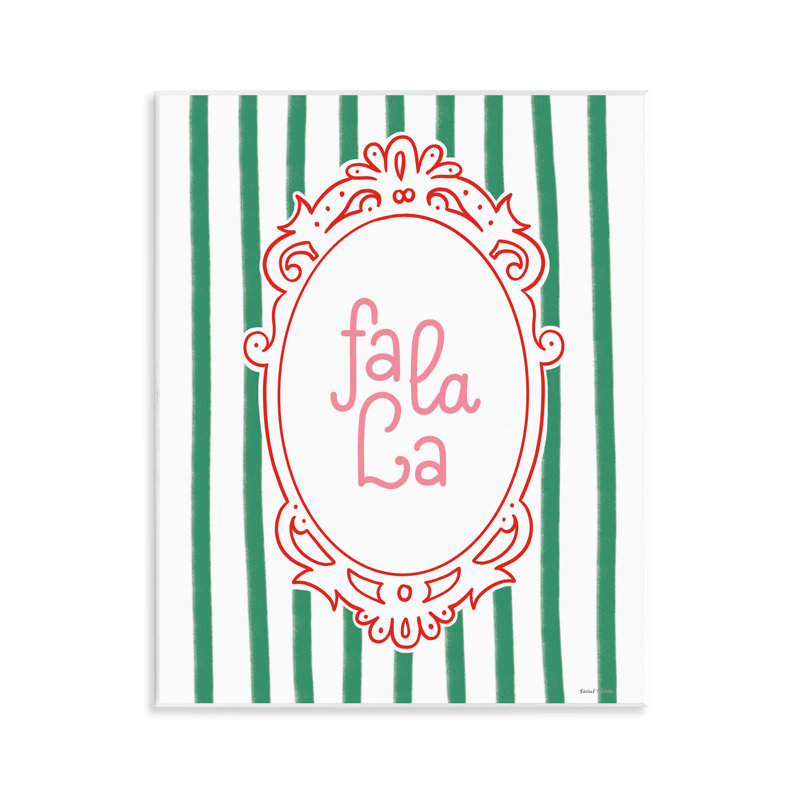 Plaque murale Fa Fa La La Ornate, design par Rachel Nieman
