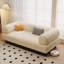 Canapé-lit modulaire beige en coton et lin-129870629