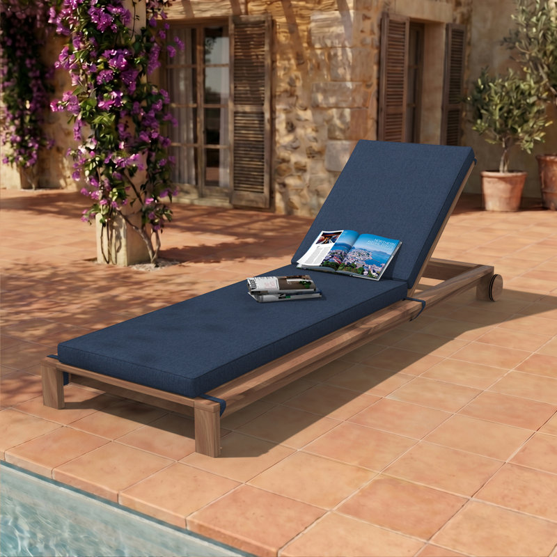 Sunbrella® Outdoor Chaise Cushion, Spectrum Indigo, 21" W x 78" D