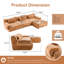 Canapé modulaire 108 po en chenille à assise profonde avec repose-pieds 108 po-1404557330
