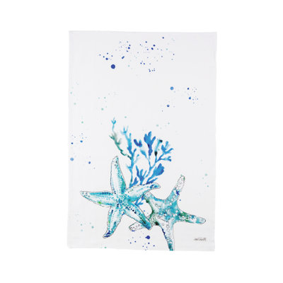 Starfish Printed Cotton Flour Sack Kitchen Towel