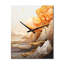 Horloge murale abstraite pleine lune Moutain paysage abstrait I-99636892