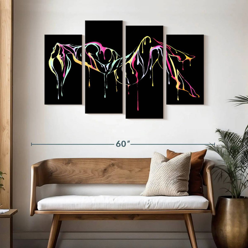 Impression sur toile Sensual Abstract, H 32 po x l 52 po x P 1,25 po