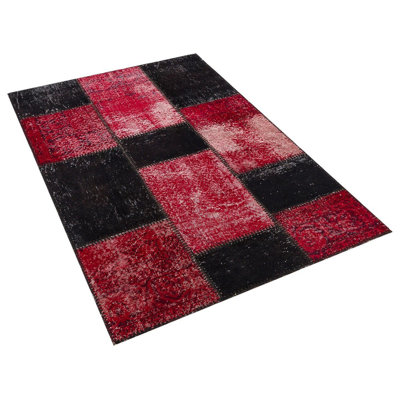Tapis moderne noir fait à la main Modern